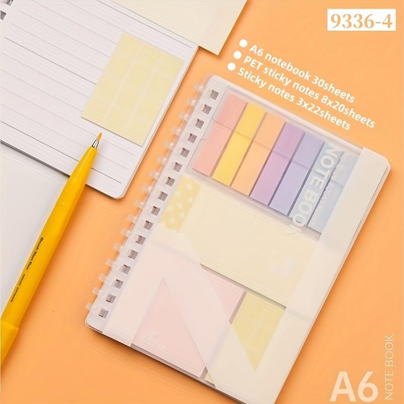 Pink Sticky Note Notebook Writable Relocatable Adhesive Labels Index Stickers Colorful Pages for Office and Home Organization