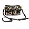 Women'S Bag Leather Black Leopard Print Leather Hair Shoulder Messenger Bag Internet Celebrity Women'S Bag