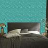 Wallpaper Geometric Pattern Turquoise and Sea for Living Room and Bedroom 50x1000
