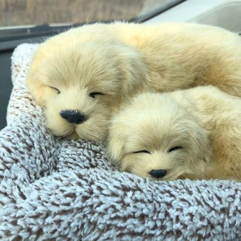 Παιχνίδι Ζώο Πουφ Προσομοίωσης Καθαριστής Αέρα Αυτοκινήτου με Κάρβουνο Μπαμπού Μοντέλο Σκύλου Βελούδινη Κούκλα Παιχνίδι Διακόσμηση