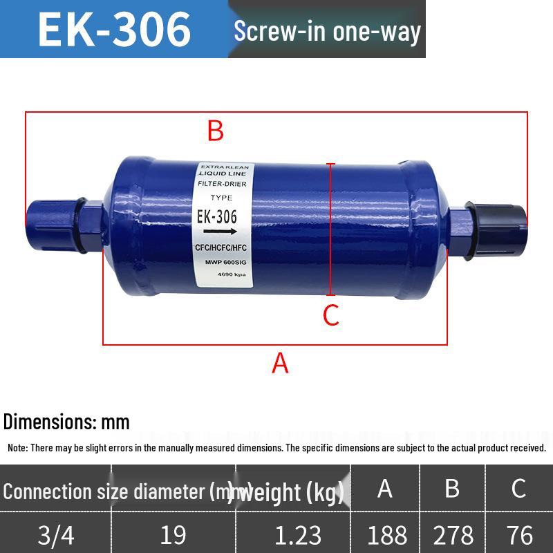 Central Air Conditioning Cold Storage Dryer Filter Unit - Refrigeration Accessories 083/084