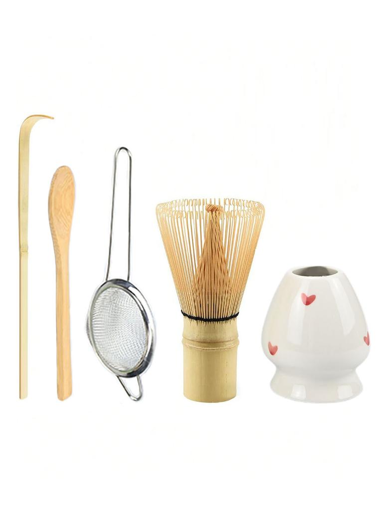 4PCS/5PCS/Set Bamboo Tea Spoon Matcha Whisk Tea Spoon And Scoop Tea Strainers Tea-making Tools