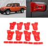 16ks Sada Krytů Závěsů Dveří Ochranná Lišta Vhodné pro Jeep Wrangler JL JLU Gladiator Kufr JTRed
