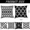 Black White Ric Pillow Covers 18X18 Inches Simple Black White Ric Pattern Pillowcase Decorative Throw Cushion