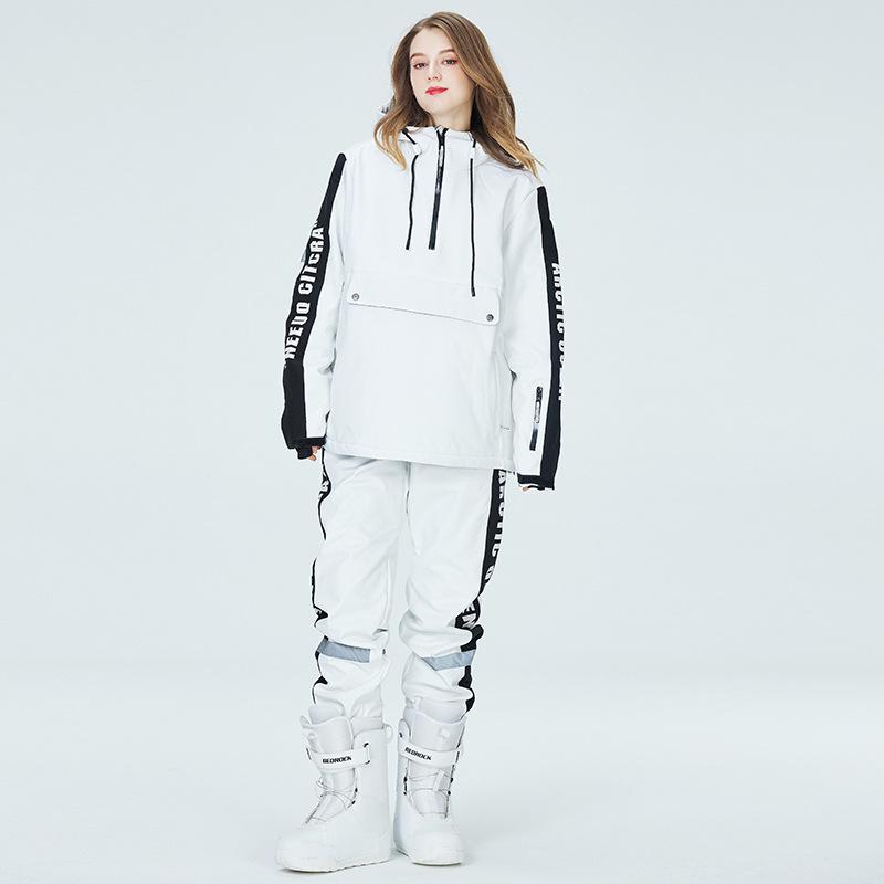 Unisex Couples' Ski Hoodie Set: Warm, Thickened Snowboard Suit for Men and Women.