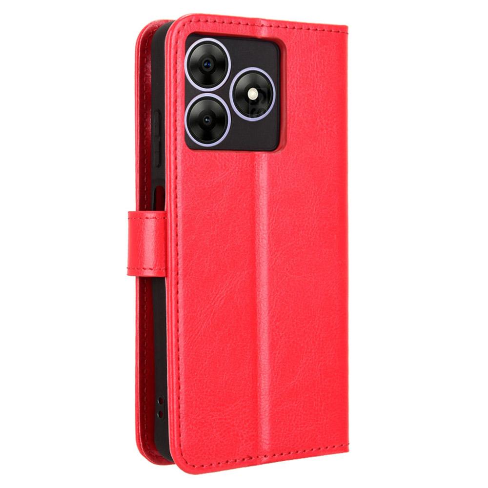 Kožené pouzdro pro Blackview Wave 8/Wave 8C/Oscal Flat 2 s texturou Crazy Horse, kryt peněženky na telefon