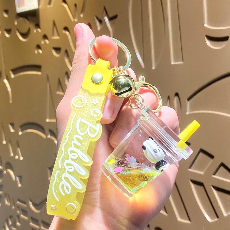Acrylic Mahjong Sand Keychain - Elegant Car & Bag Pendant Gift