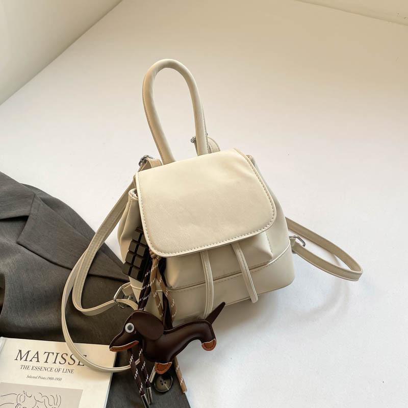 Dual Shoulder Bag, Commuter Backpack, Girlish and Versatile Handbag with a Water Bucket Design