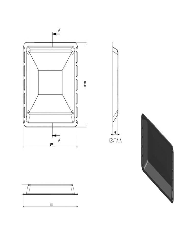

Enamel Oven Tray - 455x370x46mm, 0032111 1