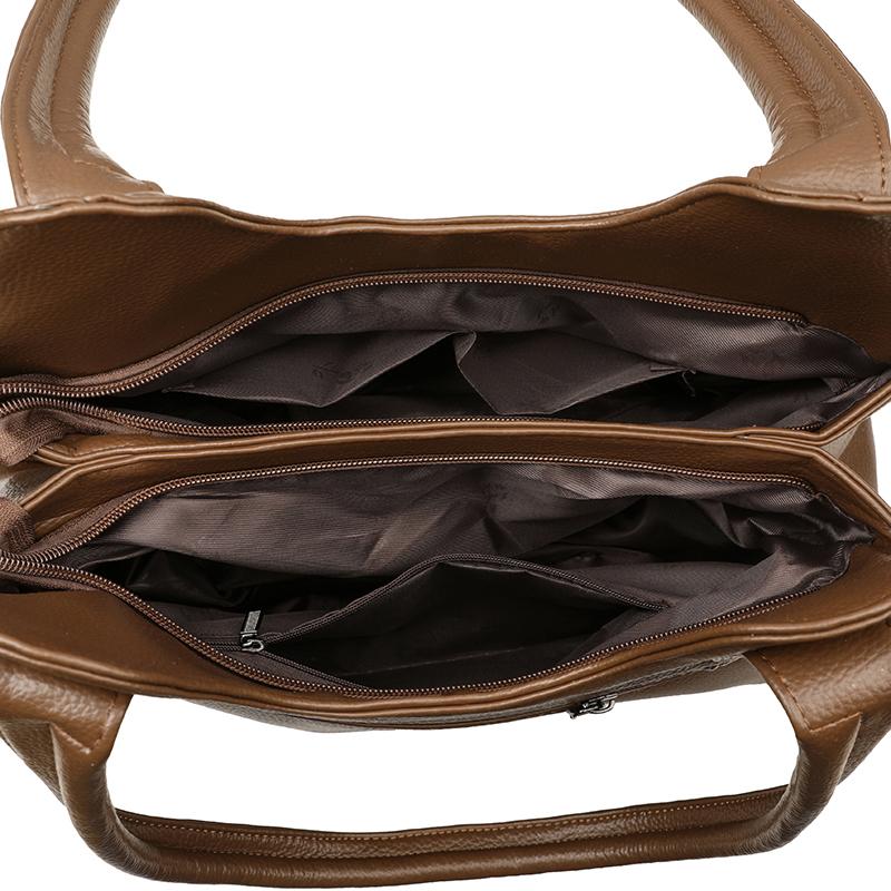 Women's Bag Large Capacity Portable Tote Bag Commuter PU Shoulder Crossbody Bag