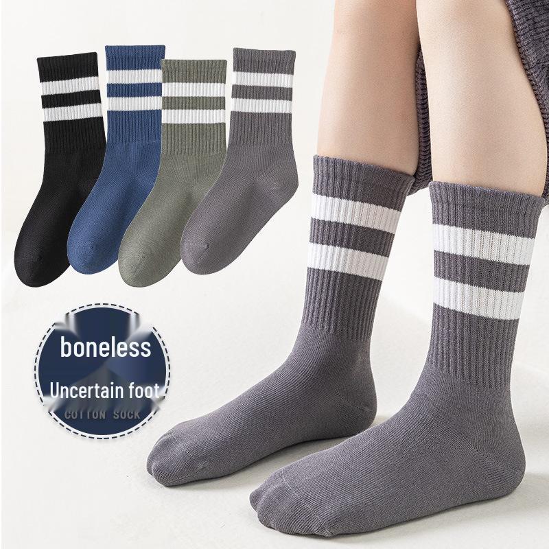 

Girls Class A Mid-Calf Cotton Socks, Boneless, Anti-Pilling, for Spring, Autumn, and Winter 9-12, Foot Length 19-22CM