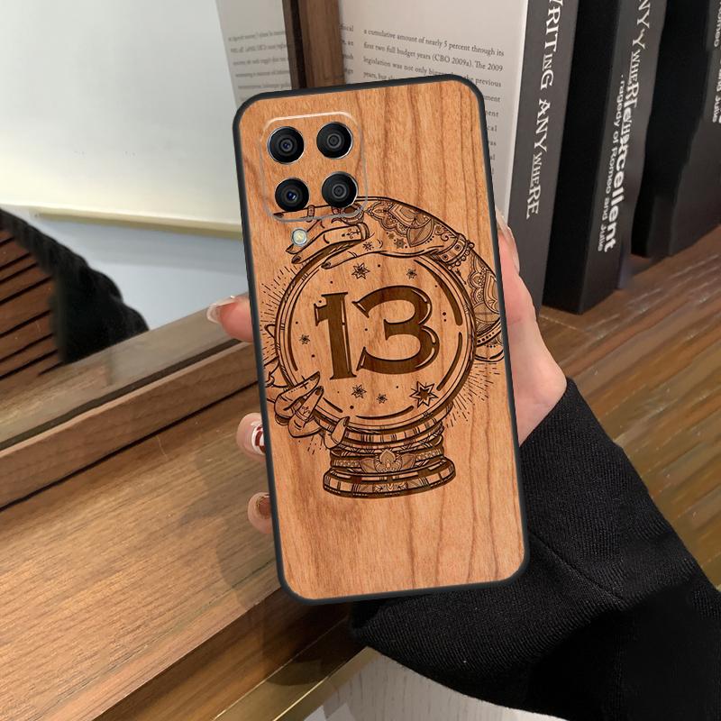 Buddha Jesus Guadalupe Wood Case For Samsung Galaxy M56 M06 M16 M36 M52 M32 M12 M54 M34 M14 M35 M55 M15 M11 M31 M13 M53