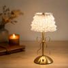 Luxury Rechargeable Small Lamp 3-color Changing Touch Stepless Dimmable Table  Bedside