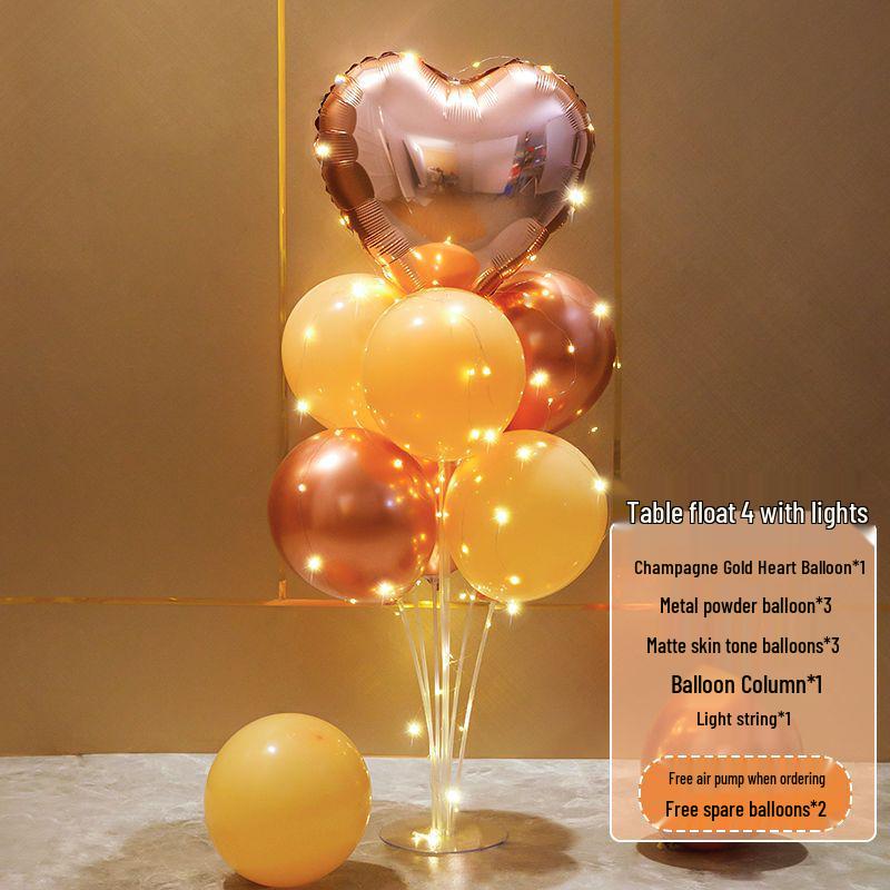 Alla hjärtans dag Ballongpelardekoration för fester: Idealisk för bröllop, födelsedagar och evenemang. Perfekt för en romantisk atmosfär.