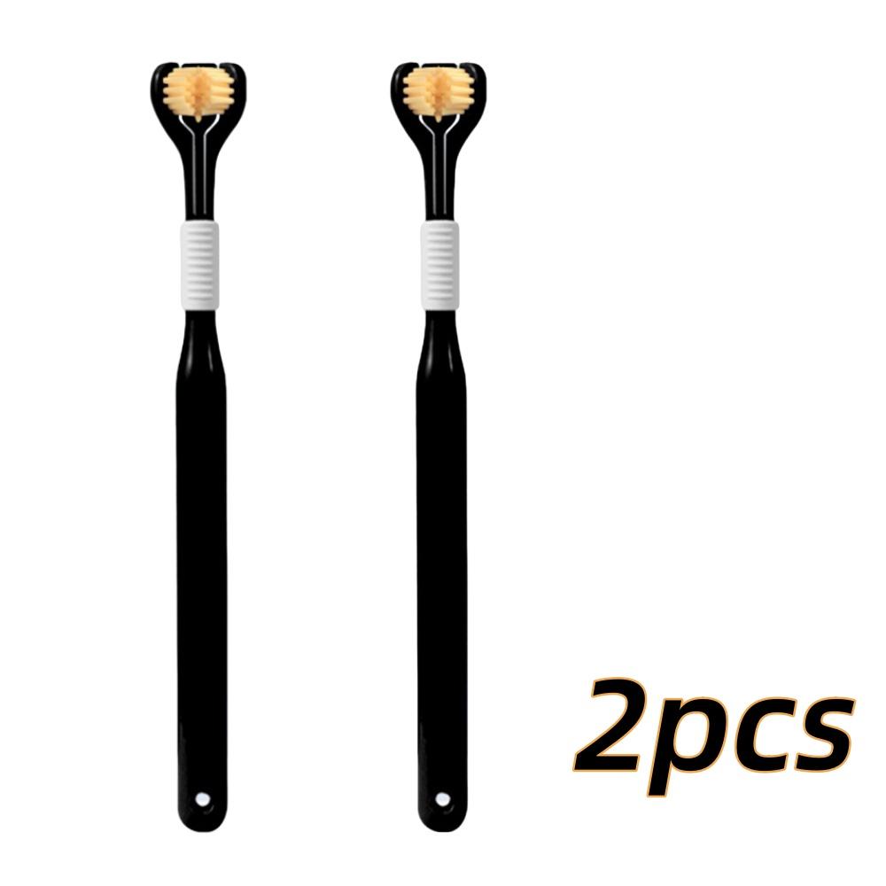 4pcs Soft Bristle 3-sided Toothbrush Gentle Clean Adult Teeth Brush for Complete Gum Care Autism Sensory Design Oral Health Tool
