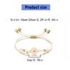 Fashionable Daisy Bracelet Delicate Pendant Bracelet Weaving Bracelet Adjustable Rope Bracelet for Women Matching Outfit
