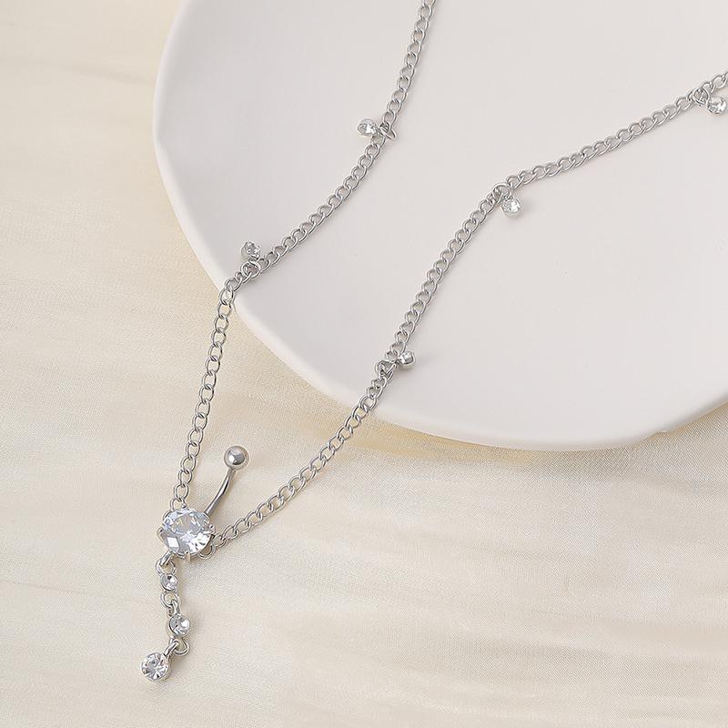 Belly Button Body Chain Women Party Dress Waist Chain Punk Belts Waistband