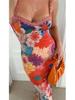 Summer Floral Off-the-Shoulder Spaghetti Strap Dress for Women 88197