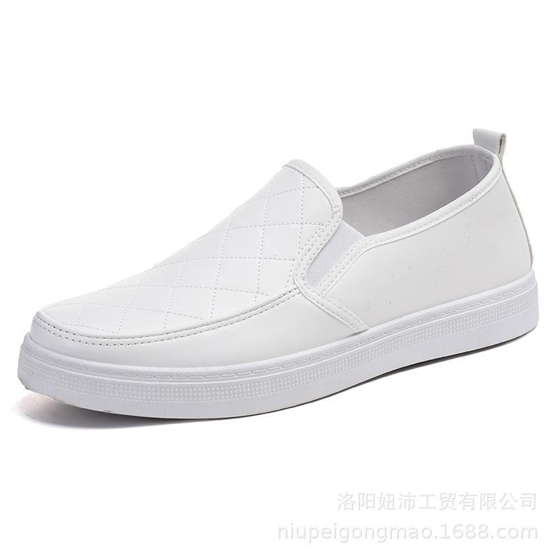 Men's White Comfortable Lightweight Breathable Nurse and Funeral Shoes