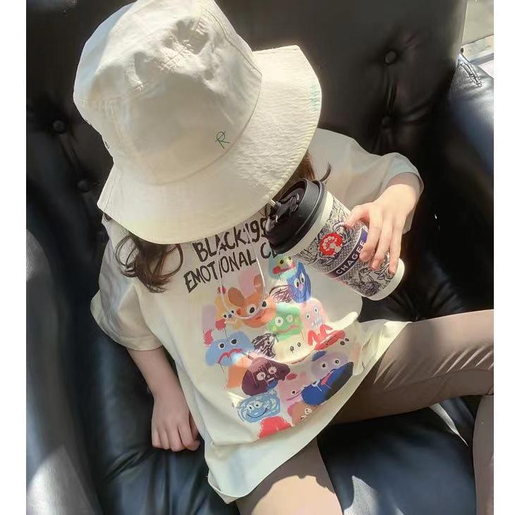 2024 Korean Style Girls' Short-Sleeve Summer T-shirt - Fashionable Children's Top