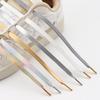 New Gold Silver Flat Rope Shoelace Luxury Faux PU Leather Shoelaces Metal Head Sneakers Casual Shoes Laces 80/100/120/140/160cm