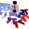 10pcs 9x9cm Ribbon Bow With Iron Wire Colorful Polyester Bow Tie For Wedding Party DIY Candy Biscuit Gift Packaging Seal Decor