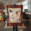1Pc Cartoon Print Flannel Blanket, High Quality Comfortable for All Seasons, Home Decor, Warmth and Comfort, Perfect for Christmas Birthday Gift