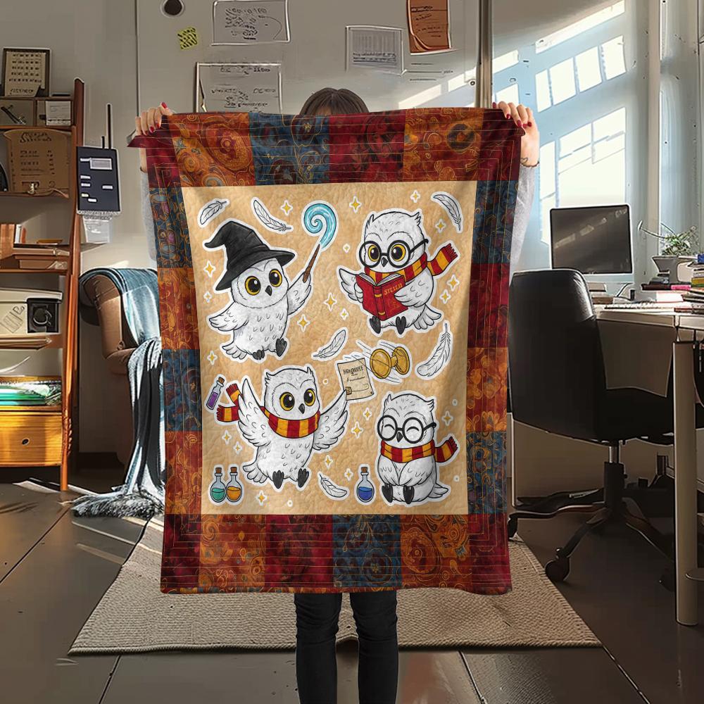 1Pc Cartoon Print Flannel Blanket, High Quality Comfortable for All Seasons, Home Decor, Warmth and Comfort, Perfect for Christmas Birthday Gift