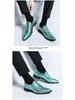 Men's Plus Size Leather Pointed Toe Slip-on Derby Shoes - Shiny Formal & Casual