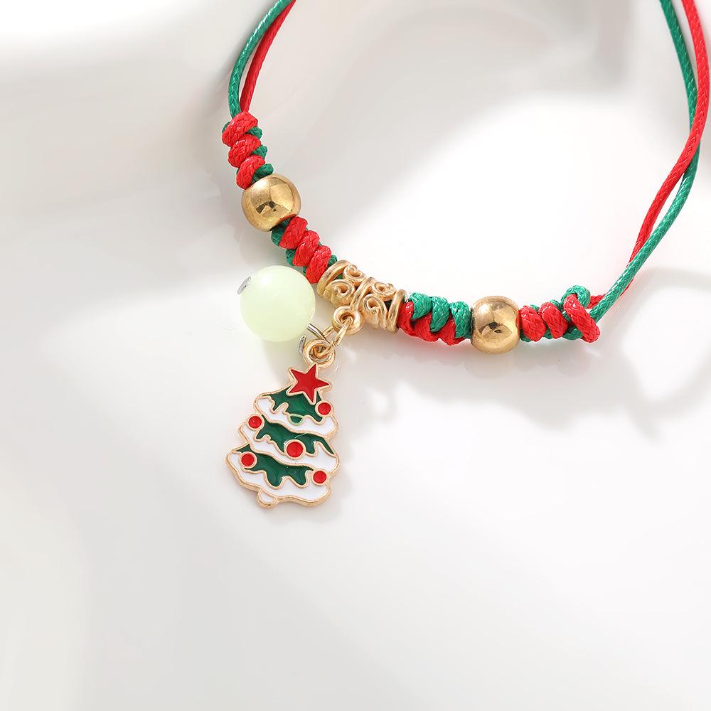 Luminous Christmas Snowflake and Santa Claus Women's Bracelet - Perfect Holiday Gift