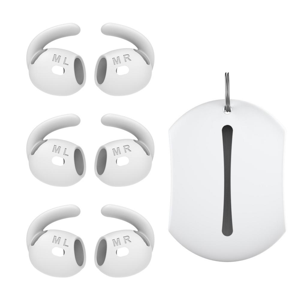AHASTYLE PT60-4 3 Pair Ear Hooks for AirPods 4 Silicone Earbuds Tips Sport Ear Tips Replacement, Size: M