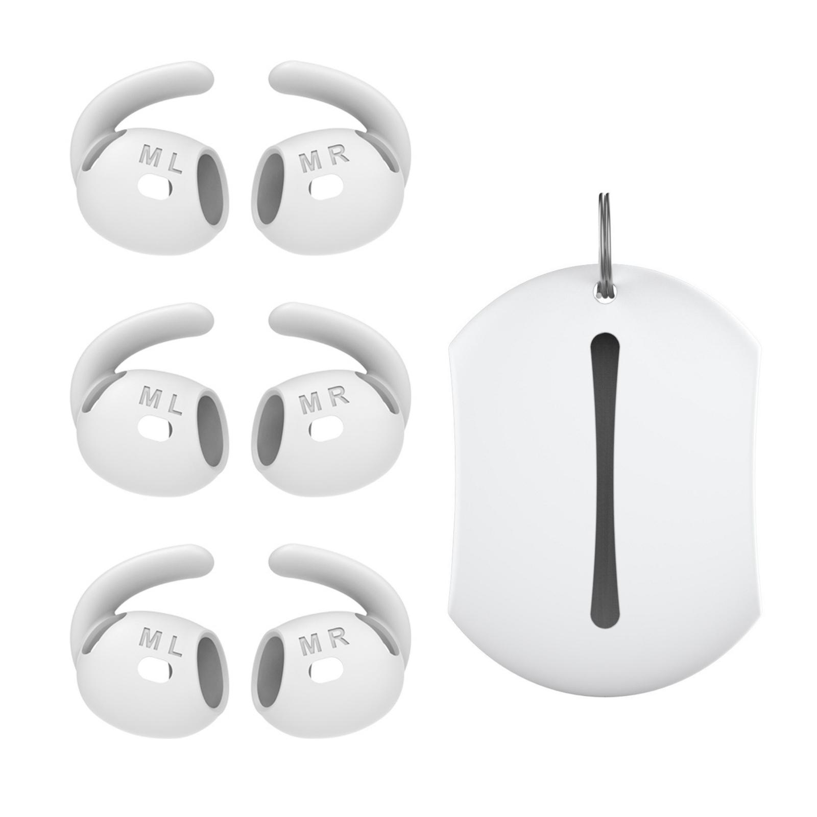 AHASTYLE PT60-4 3 Pair Ear Hooks for AirPods 4 Silicone Earbuds Tips Sport Ear Tips Replacement, Size: M A