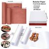 1 Rolle/50 Stück Metzgerpapierrolle, Unwachsfarben Pfirsich zum Räuchern & Lebensmittelverpackung, Vielseitige Kochaufbewahrung 30cmx10m/45cmx10m/30cmx30cm