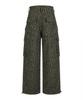 LALAFOX Leopard Print Rivet Pocket Point Pants Brown Br2Wp007