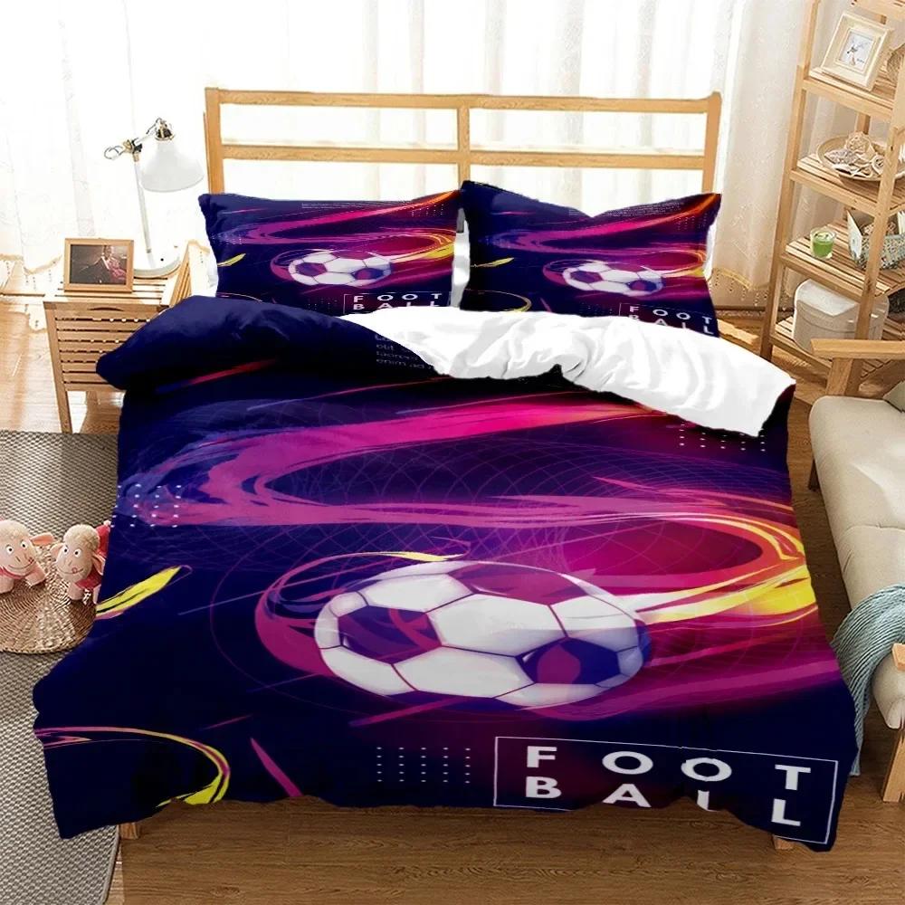Soccer Cover Digital Polyester Comfortable Duvet Quilt Cover Pillowcase Bedding Set Children Bedroom Decoration Home Textile