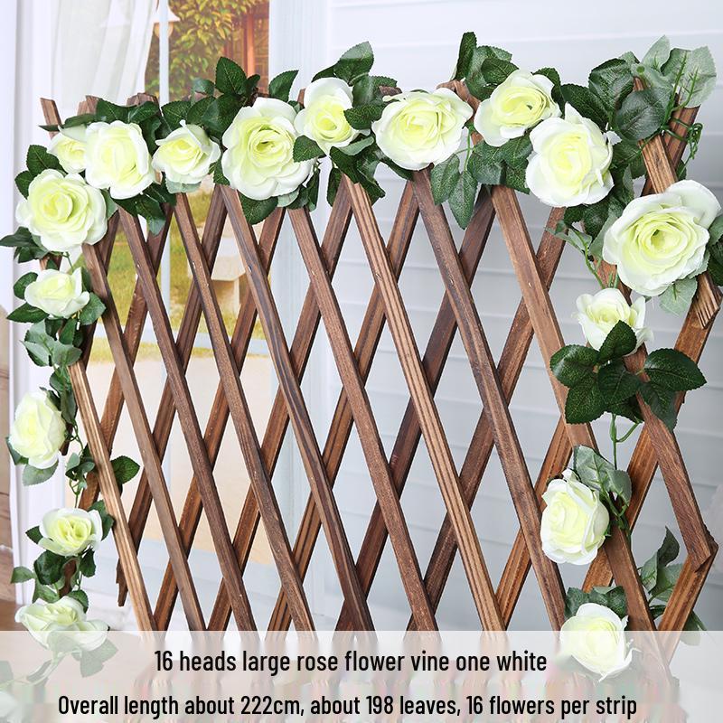 Artificial Rose Vine for Air Conditioning Pipe and Staircase Decoration