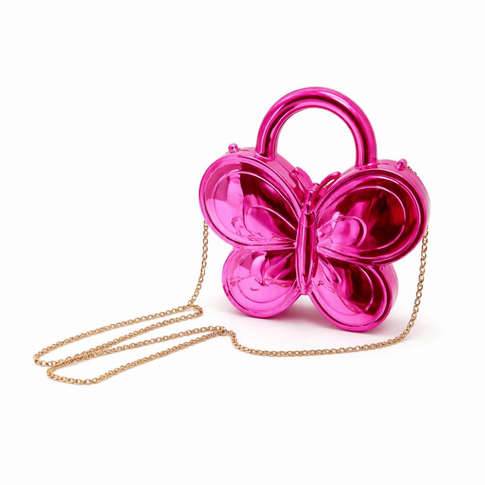 Mini Acrylic Evening Bag Shiny Handbags Luxury Butterfly Shaped Crossbody Bag  City Chic розовый
