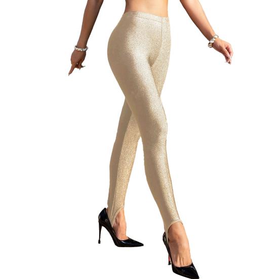 

Женские леггинсы эластичные с высокой талией, блестящим дизайном, длинные брюки облегающего кроя, с эффектом подтяжки бедер, брюки для йоги, эластичные облегающие брюки S