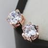 Simple Crystal Stud Earrings Piercing Ear Studs For Women Exquisite Wedding Party Gift AAA+ Cubic Zircon Jewelry DWE035M