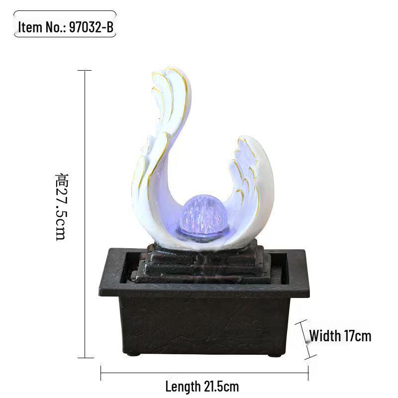Popular Resin Water Feature: Small Zen Desktop Fountain for Wealth and Tranquility