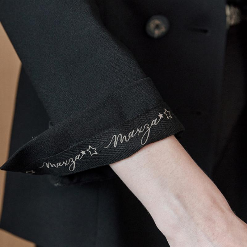 Maxza Wide Pleats Collarless Tailored Jacket Zb10qj300on