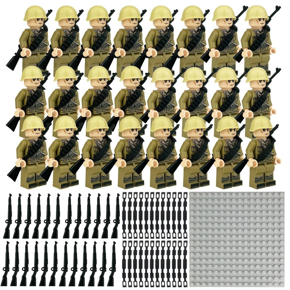 Luohan Knight Italian Field Army Island Gang Children Assembled Small Particles of Building Blocks Educational Boy Toys Dolls