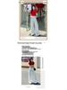 Versatile Retro High-Waisted Patchwork Wide-Leg Jeans for Women - Three Color Options, Loose Casual Straight Floor-Length Design.