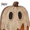 Retro Crackled Paint Ornaments Halloween Wooden Ornaments, Distressed Pumpkin/Cat Decorations, Desktop & Wall Textured Wood Craft Decors for