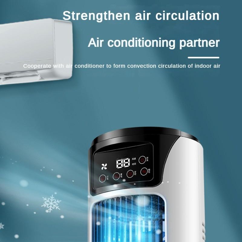 18W Household Low-noise Air Cooler Desktop Refrigeration Electric Fan Office USB Air Conditioning Fan 145*145*240mm