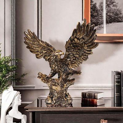 Eagle Statue Cute Landscape Crafts Collection Model Animal Sculpture Eagle Figurine for Garden Home Bookcase Shelf Bar Outdoor