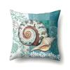 Polyester Pillowcase Peach Leather Velvet Cushion Cover Marine Life Seahorse Octopus Printed Pillowcase Car Cushion