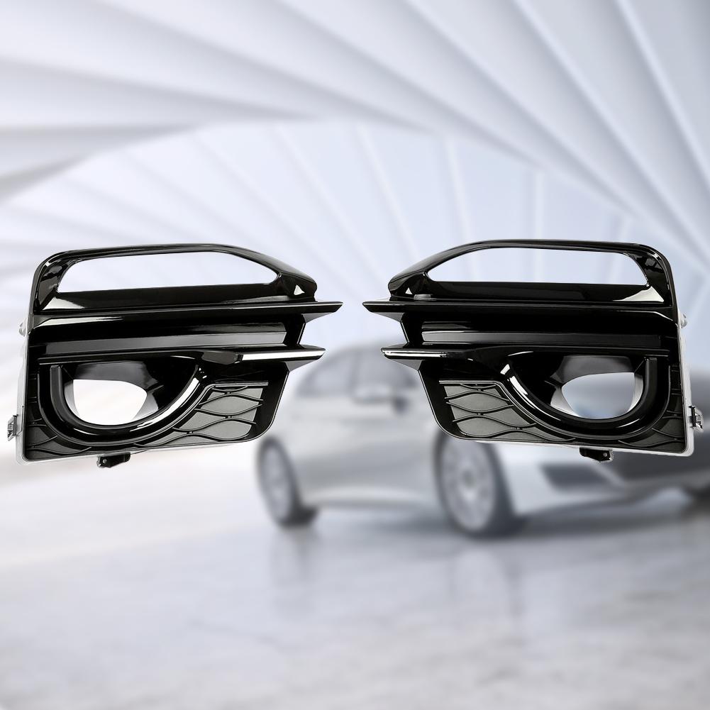 1 Pair Headlight Fog Lamp Frame ABS Fog Lamp Guard Exterior Decoration Fog Light Trim for Infiniti Q50 Sport 2014 2015 2016 2017