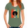 Proud Melanin Black Girls T-Shirt For Women Afro Hair Queens Tee Gift Vintage