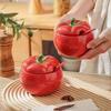 Tomato Ceramic Seasoning Container Seasoning Box Salt Jar Kitchen Storage Container Cartoon Tomato Bottle Kitchen Accessories